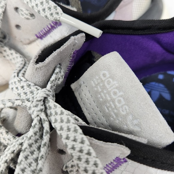 Adidas Nite Jogger Gray Soft Vision Purple Running Shoes Womens 7.5 Sneakers - Picture 5 of 9